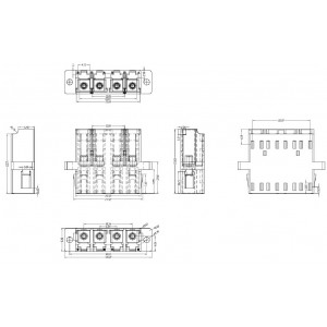 Hyperline FA-P11Z-QLC/QLC-N/WH-BL Оптический проходной адаптер LC-LC, SM, quadro, 4 волокна, корпус пластиковый, синий, белые колпачки Hyperline FA-P11Z-QLC/QLC-N/WH-BL Оптический проходной адаптер LC-LC, SM, quadro, 4 волокна, корпус пластиковый, синий, белые колпачки