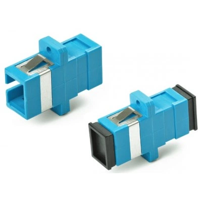 Hyperline FA-P11Z-SC/SC-N/BK-BL Оптический проходной адаптер SC-SC, SM, simplex, корпус пластиковый, синий, черные колпачки Hyperline FA-P11Z-SC/SC-N/BK-BL Оптический проходной адаптер SC-SC, SM, simplex, корпус пластиковый, синий, черные колпачки