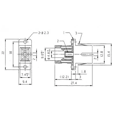 Hyperline FA-P11Z-SC/SC-N/BK-BL Оптический проходной адаптер SC-SC, SM, simplex, корпус пластиковый, синий, черные колпачки Hyperline FA-P11Z-SC/SC-N/BK-BL Оптический проходной адаптер SC-SC, SM, simplex, корпус пластиковый, синий, черные колпачки