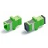 Hyperline FA-P11Z-SC/SC-N/BK-GN Оптический проходной адаптер SC-SC, SM, simplex, корпус пластиковый, зеленый, черные колпачки Hyperline FA-P11Z-SC/SC-N/BK-GN Оптический проходной адаптер SC-SC, SM, simplex, корпус пластиковый, зеленый, черные колпачки