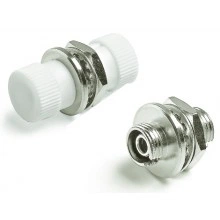 Hyperline FA-S00Z-FC/FC-N/WH-SL Оптический проходной адаптер FC-FC, SM/MM, simplex, корпус металл, белые колпачки