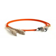 Hyperline FC-D2-50-SC/PR-ST/PR-H-1M-LSZH-OR Патч-корд волоконно-оптический (шнур) MM 50/125, ST-SC, 2.0 мм, duplex, LSZH, 1 м