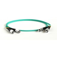 Hyperline FC-D2-503-FC/PR-FC/PR-H-20M-LSZH-AQ Патч-корд волоконно-оптический (шнур) MM 50/125(OM3), FC-FC, duplex, LSZH, 20 м