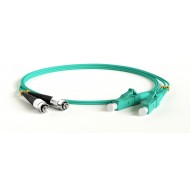 Hyperline FC-D2-503-FC/PR-LC/PR-H-15M-LSZH-AQ Патч-корд волоконно-оптический (шнур) MM 50/125(OM3), FC-LC, duplex, LSZH, 15 м