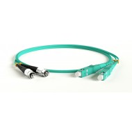 Hyperline FC-D2-503-FC/PR-SC/PR-H-2M-LSZH-AQ Патч-корд волоконно-оптический (шнур) MM 50/125(OM3), FC-SC, duplex, LSZH, 2 м