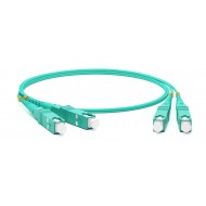 Hyperline FC-D2-503-SC/PR-SC/PR-H-15M-LSZH-AQ Патч-корд волоконно-оптический (шнур) MM 50/125(OM3), SC-SC, 2.0 мм, duplex, 10G/40G, LSZH, 15 м