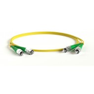 Hyperline FC-D2-9-FC/AR-FC/AR-H-2M-LSZH-YL Патч-корд волоконно-оптический (шнур) SM 9/125 (OS2), FC/APC-FC/APC, 2.0 мм, duplex, LSZH, 2 м