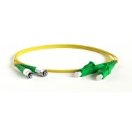 Hyperline FC-D2-9-FC/AR-LC/AR-H-2M-LSZH-YL Патч-корд волоконно-оптический (шнур) SM 9/125 (OS2), FC/APC-LC/APC, 2.0 мм, duplex, LSZH, 2 м