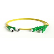Hyperline FC-D2-9-FC/AR-SC/AR-H-10M-LSZH-YL Патч-корд волоконно-оптический (шнур) SM 9/125 (OS2), FC/APC-SC/APC, 2.0 мм, duplex, LSZH, 10 м