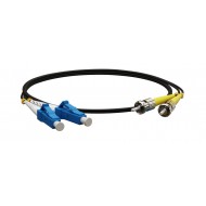 Hyperline FC-D2-9-LC/UR-ST/UR-H-3M-LSZH-BK Патч-корд волоконно-оптический (шнур) SM 9/125 (OS2), LC/UPC-ST/UPC, 2.0 мм, duplex, LSZH, 3 м, черный