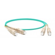 Hyperline FC-D3-504-SC/PR-SC/PR-H-1M-LSZH-AQ (FC-504-SC-SC-40G-1M) Патч-корд волоконно-оптический (шнур) MM 50/125(OM4), SC-SC, duplex, 10G/40G, LSZH, 1 м