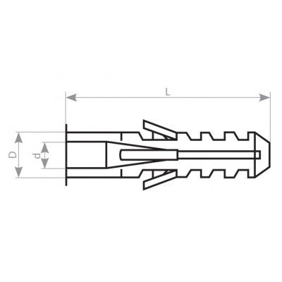 Hyperline FEN-06C Дюбель 6.0x30 (100 шт) Hyperline FEN-06C Дюбель 6.0x30 (100 шт)