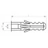 Hyperline FEN-12C Дюбель 12x43 (100 шт) Hyperline FEN-12C Дюбель 12x43 (100 шт)