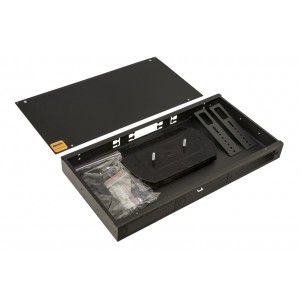 Hyperline FO-19R-1U-3xSLT-W140H42-24UN-BK Бокс оптический универсальный 19, от 8 до 24 портов (SC, duplex LC, ST, FC), со сплайс пластиной, без пигтейлов и проходных адаптеров, 1U, черный Hyperline FO-19R-1U-3xSLT-W140H42-24UN-BK Бокс оптический универсальный 19, от 8 до 24 портов (SC, duplex LC, ST, FC), со сплайс пластиной, без пигтейлов и проходных адаптеров, 1U, черный
