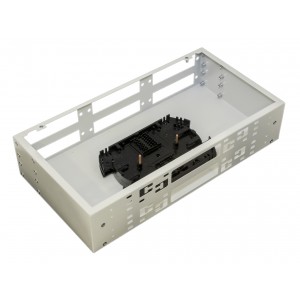 Hyperline FO-19R-2U-6xSLT-W140H42-48UN-GY Бокс оптический универсальный 19, от 8 до 48 портов (SC, duplex LC, ST, FC), со сплайс пластиной, без пигтейлов и проходных адаптеров, 2U, серый Hyperline FO-19R-2U-6xSLT-W140H42-48UN-GY Бокс оптический универсальный 19, от 8 до 48 портов (SC, duplex LC, ST, FC), со сплайс пластиной, без пигтейлов и проходных адаптеров, 2U, серый