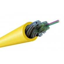 Hyperline FO-AWS1-IN-9-4-LSZH-YL Кабель волоконно-оптический 9/125 (G.652D) одномодовый, 4 волокна, супергибкий, бронированный, волокна в канате из стальных проволок, гелезаполненный, внутренний, LSZH, нг(А)-HF, желтый
