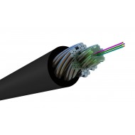 Hyperline FO-AWS2-OUT-9-4-PE-BK Кабель волоконно-оптический 9/125 (G.652D) одномодовый, 4 волокна, гибкий, бронированный, волокна в канате из стальных проволок, гелезаполненный, внешний, PE, черный