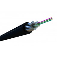 Hyperline FO-AWSH-OUT-9-16-PE-BK Кабель волоконно-оптический 9/125 (G.652D) одномодовый, 16 волокон, жесткий, бронированный, волокна в канате из стальных проволок, гелезаполненный, внешний, PE, черный