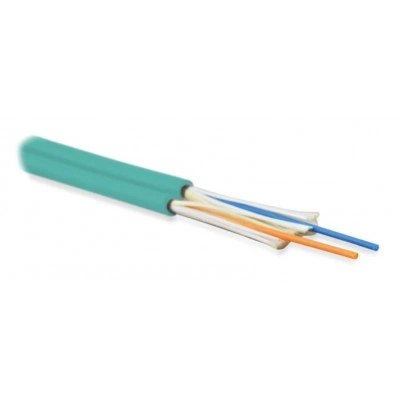Hyperline FO-D2-IN-503-2-HFLTx-AQ Кабель волоконно-оптический 50/125 (OM3) многомодовый, 2 волокна, duplex, zip-cord, плотное буферное покрытие (tight buffer), 2.0 мм, для внутренней прокладки, HFLTx, –40°C – +70°C, аква