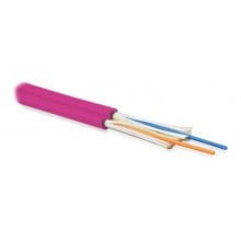 Hyperline FO-D2-IN-504-2-HFLTx-MG Кабель волоконно-оптический 50/125 (OM4) многомодовый, 2 волокна, duplex, zip-cord, плотное буферное покрытие (tight buffer), 2.0 мм, для внутренней прокладки, HFLTx, –40°C – +70°C, маджента