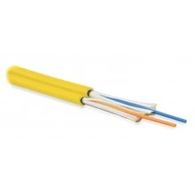 Hyperline FO-D2-IN-9S-2-HFLTx-YL Кабель волоконно-оптический 9/125 (SMF-28 Ultra) одномодовый, 2 волокна, duplex, zip-cord, плотное буферное покрытие (tight buffer), 2.0 мм, для внутренней прокладки, HFLTx, –40°C – +70°C, желтый