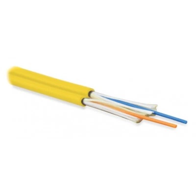 Hyperline FO-D3-IN-9S-2-HFLTx-YL Кабель волоконно-оптический 9/125 (SMF-28 Ultra) одномодовый, 2 волокна, duplex, zip-cord, плотное буферное покрытие (tight buffer) 3.0 мм, для внутренней прокладки, HFLTx, –40°C – +70°C, желтый