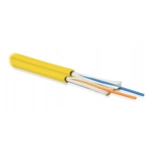 Hyperline FO-D3-IN-9S-2-LSZH-YL Кабель волоконно-оптический 9/125 (SMF-28 Ultra) одномодовый, 2 волокна, duplex, zip-cord, плотное буферное покрытие (tight buffer) 3.0 мм, для внутренней прокладки, LSZH, нг(А)-HF, –40°C – +70°C, желтый