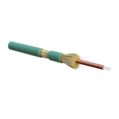 Hyperline FO-DT-IN-503-2-HFLTx-AQ Кабель волоконно-оптический 50/125 (OM3) многомодовый, 2 волокна, плотное буферное покрытие (tight buffer), для внутренней прокладки, HFLTx, –40°C – +70°C, голубой (aqua)