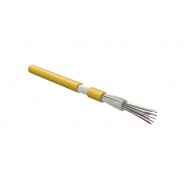 Hyperline FO-DT-IN-9S-8-HFLTx-YL Кабель волоконно-оптический 9/125 (SMF-28 Ultra) одномодовый, 8 волокон, плотное буферное покрытие (tight buffer), для внутренней прокладки, HFLTx, –40°C – +70°C, желтый