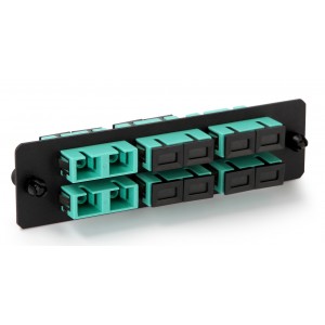 Hyperline FO-FPM-W120H32-6DSC-AQ Панель для FO-19BX с 6 SC (duplex) адаптерами, 12 волокон, многомод OM3/OM4, 120x32 мм, адаптеры цвета аква (aqua) Hyperline FO-FPM-W120H32-6DSC-AQ Панель для FO-19BX с 6 SC (duplex) адаптерами, 12 волокон, многомод OM3/OM4, 120x32 мм, адаптеры цвета аква (aqua)