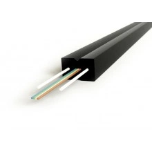 Hyperline FO-FTTH-IN-9S-4-LSZH-BK Кабель волоконно-оптический 9/125 (SMF-28 Ultra) одномодовый, 4 волокна, самонесущий, со свободно уложенными волокнами (FTTH), гибкий, для внутренней прокладки, LSZH, –40°C – +70°C, черный