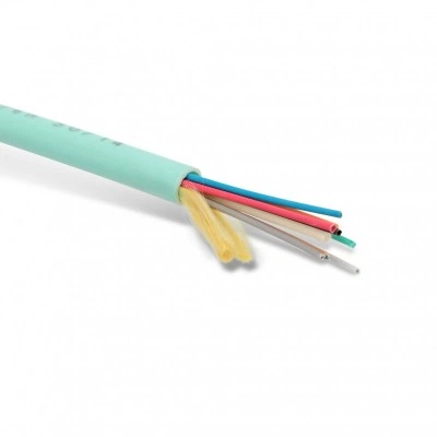 Hyperline FO-MB-IN-503-144-LSZH-AQ Кабель волоконно-оптический 50/125 (OM3) многомодовый, 144 волокна, безгелевые микротрубки 1.1 мм (micro bundle), для внутренней прокладки, LSZH, нг(А)-HF, -30°C – +70°C, аква