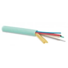 Hyperline FO-MC3-IN-504-12-LSZH-AQ Кабель волоконно-оптический 50/125 (OM4) многомодовый, для патч-кордов и кабельных сборок с коннекторами MPO/MTP, 12 волокон, для внутренней прокладки, LSZH, нг(А)-HF, 0°C - +70°C, 3.0 мм, аква