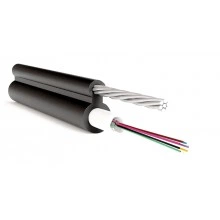 Hyperline FO-SST-OUT-503-4-PE-BK Кабель волоконно-оптический 50/125 (OM3) многомодовый, 4 волокна, одномодульный (single loose tube), со свободно уложенными волокнами, гелезаполненный, с металлическим тросом (2.2 мм), внешний, PE, -60°С - +70°С, черный