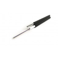 Hyperline FO-SST-OUT-9S-16-PE-BK Кабель волоконно-оптический 9/125 (SMF-28 Ultra) одномодовый, 16 волокон, одномодульный (single loose tube), со свободными волокнами, гелезаполненный, с металлическим тросом (2.2 мм), внешний, PE, -60°С - +70°С, черный