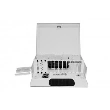 Hyperline FO-WBX-12xSLT-W140H42-96UN-GY Бокс оптический универсальный настенный, от 8 до 96 портов (SC, duplex LC, ST, FC), со сплайс пластиной, без пигтейлов и проходных адаптеров, серый