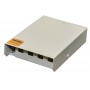 Hyperline FO-WBY-4UN-MK Бокс оптический универсальный, настенный на 4 порта (SC, duplex LC, ST, FC) с держателем для 8 КДЗС, фиксатором центрального силового элемента, зажимом для организации кабеля, стяжками (без пигтейлов и проходных адаптеров) Hyperline FO-WBY-4UN-MK Бокс оптический универсальный, настенный на 4 порта (SC, duplex LC, ST, FC) с держателем для 8 КДЗС, фиксатором центрального силового элемента, зажимом для организации кабеля, стяжками (без пигтейлов и проходных адаптеров)