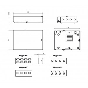Hyperline FO-WBY-4UN-MK Бокс оптический универсальный, настенный на 4 порта (SC, duplex LC, ST, FC) с держателем для 8 КДЗС, фиксатором центрального силового элемента, зажимом для организации кабеля, стяжками (без пигтейлов и проходных адаптеров) Hyperline FO-WBY-4UN-MK Бокс оптический универсальный, настенный на 4 порта (SC, duplex LC, ST, FC) с держателем для 8 КДЗС, фиксатором центрального силового элемента, зажимом для организации кабеля, стяжками (без пигтейлов и проходных адаптеров)