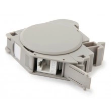 Hyperline FP-IE-DIN-KJ-1A-GY Крепление для Keystone Jack на DIN-рейку в распределительные щиты для промышленных решений, с 2-мя боковыми крышками, ширина 21 мм