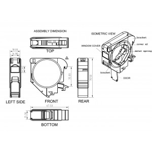 Hyperline FP-IE-DIN-KJ-1A-GY Крепление для Keystone Jack на DIN-рейку в распределительные щиты для промышленных решений, с 2-мя боковыми крышками, ширина 21 мм Hyperline FP-IE-DIN-KJ-1A-GY Крепление для Keystone Jack на DIN-рейку в распределительные щиты для промышленных решений, с 2-мя боковыми крышками, ширина 21 мм