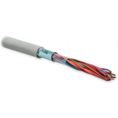 Hyperline FUTP10-C3-S24-IN-PVC-GY Кабель витая пара, экранированная F/UTP, категория 3, 10 пар (24 AWG), одножильный (solid), экран - фольга, PVC, -20°C - +50°C, серый