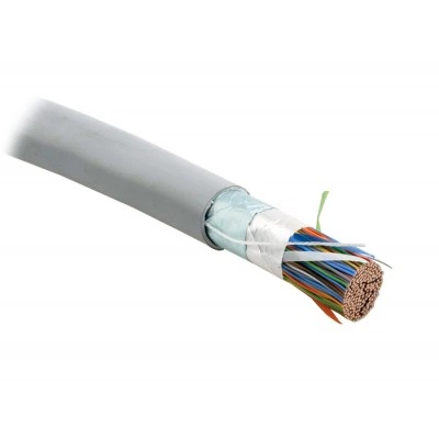 Hyperline FUTP100-C3-S24-IN-PVC-GY Кабель витая пара, экранированная F/UTP, категория 3, 100 пар (24 AWG), одножильный (solid), экран-фольга, PVC, -20°C - +50°C, серый