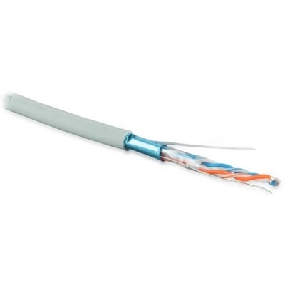 Hyperline FUTP2-C5-S24-IN-LSZH-GY-500 (500 м) Кабель витая пара, экранированная F/UTP, категория 5, 2 пары (24 AWG), одножильный (solid), экран - фольга, LSZH, нг(A)-HF, -40°C - +60°C, серый Hyperline FUTP2-C5-S24-IN-LSZH-GY-500 (500 м) Кабель витая пара, экранированная F/UTP, категория 5, 2 пары (24 AWG), одножильный (solid), экран - фольга, LSZH, нг(A)-HF, -40°C - +60°C, серый