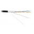 Hyperline FUTP2-C5-S24-SW-OUT-PE-BK-500 (500 м) Кабель витая пара, экранированная F/UTP, категория 5, 2 пары (24 AWG), одножильный, экран - фольга, с металлическим тросом, внешний, PE, -40°C–+60°C, черный Hyperline FUTP2-C5-S24-SW-OUT-PE-BK-500 (500 м) Кабель витая пара, экранированная F/UTP, категория 5, 2 пары (24 AWG), одножильный, экран - фольга, с металлическим тросом, внешний, PE, -40°C–+60°C, черный