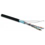 Hyperline FUTP4-C5E-P26-IN-LSZH-BK-100 (100 м) Кабель витая пара, экранированная F/UTP, категория 5e, 4 пары (26 AWG), многожильный (patch), экран - фольга, LSZH, нг(А)-HF, –20°C – +75°C, черный Hyperline FUTP4-C5E-P26-IN-LSZH-BK-100 (100 м) Кабель витая пара, экранированная F/UTP, категория 5e, 4 пары (26 AWG), многожильный (patch), экран - фольга, LSZH, нг(А)-HF, –20°C – +75°C, черный