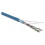 Hyperline FUTP4-C5E-P26-IN-LSZH-BL-305 (305 м) Кабель витая пара, экранированная F/UTP, категория 5e, 4 пары (26 AWG), многожильный (patch), экран - фольга, LSZH, нг(А)-HF, –20°C – +75°C, синий Hyperline FUTP4-C5E-P26-IN-LSZH-BL-305 (305 м) Кабель витая пара, экранированная F/UTP, категория 5e, 4 пары (26 AWG), многожильный (patch), экран - фольга, LSZH, нг(А)-HF, –20°C – +75°C, синий