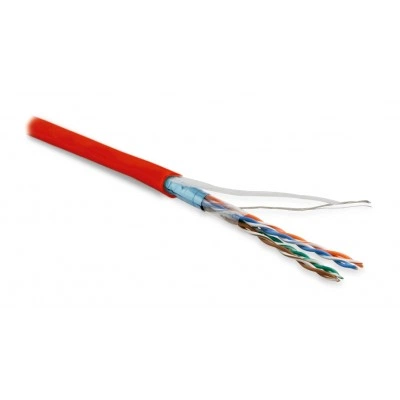 Hyperline FUTP4-C5E-P26-IN-LSZH-RD-305 (305 м) Кабель витая пара, экранированная F/UTP, категория 5e, 4 пары (26 AWG), многожильный (patch), экран - фольга, LSZH, нг(А)-HF, –20°C – +75°C, красный Hyperline FUTP4-C5E-P26-IN-LSZH-RD-305 (305 м) Кабель витая пара, экранированная F/UTP, категория 5e, 4 пары (26 AWG), многожильный (patch), экран - фольга, LSZH, нг(А)-HF, –20°C – +75°C, красный