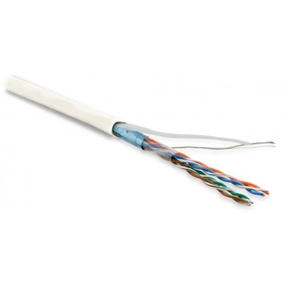Hyperline FUTP4-C5E-P26-IN-LSZH-WH-305 (305 м) Кабель витая пара, экранированная F/UTP, категория 5e, 4 пары (26 AWG), многожильный (patch), экран - фольга, LSZH, нг(А)-HF, –20°C – +75°C, белый Hyperline FUTP4-C5E-P26-IN-LSZH-WH-305 (305 м) Кабель витая пара, экранированная F/UTP, категория 5e, 4 пары (26 AWG), многожильный (patch), экран - фольга, LSZH, нг(А)-HF, –20°C – +75°C, белый