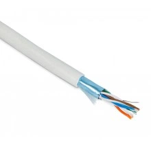 Hyperline FUTP4-C5E-P26-IN-PVC-GY-100 (100 м) Кабель витая пара, экранированная F/UTP, категории 5e, 4 пары (26 AWG), многожильный (patch), экран - фольга, PVC, –20°C – +75°C, серый
