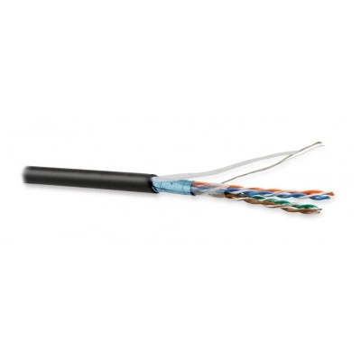 Hyperline FUTP4-C5E-P26-IN-PVC-GY-100 (100 м) Кабель витая пара, экранированная F/UTP, категории 5e, 4 пары (26 AWG), многожильный (patch), экран - фольга, PVC, –20°C – +75°C, серый Hyperline FUTP4-C5E-P26-IN-PVC-GY-100 (100 м) Кабель витая пара, экранированная F/UTP, категории 5e, 4 пары (26 AWG), многожильный (patch), экран - фольга, PVC, –20°C – +75°C, серый